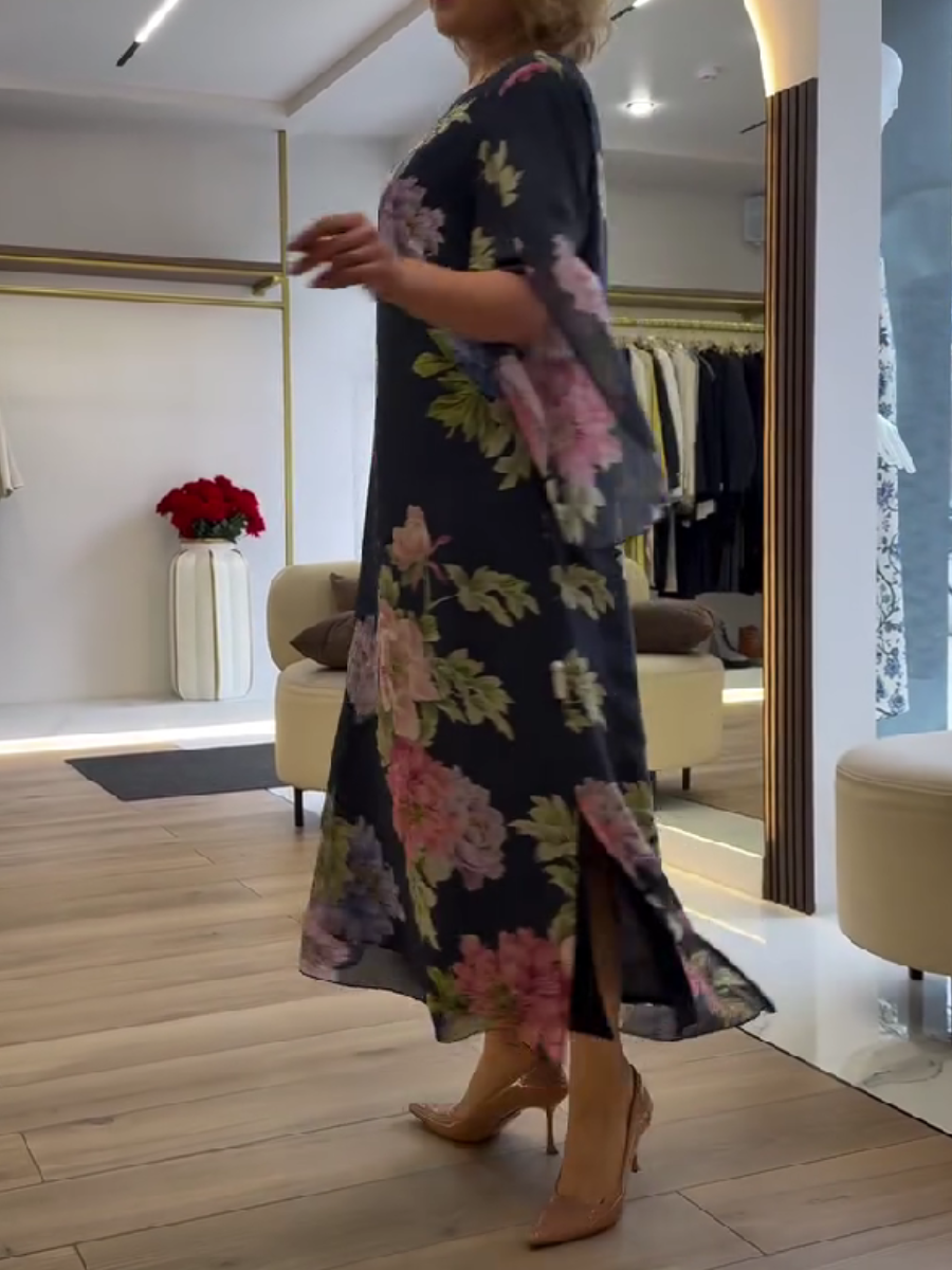 Halle - Floral Loose Maxi Dress