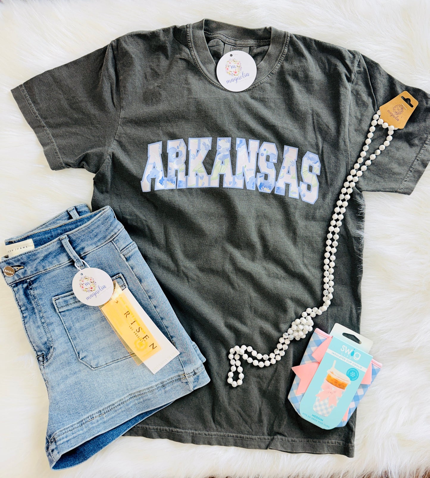 Comfort Colors Arkansas Floral State Tee