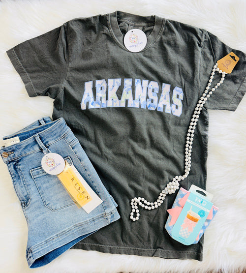 Comfort Colors Arkansas Floral State Tee