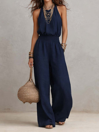 Elenie - Lightweight Halter-Neck Jumpsuit