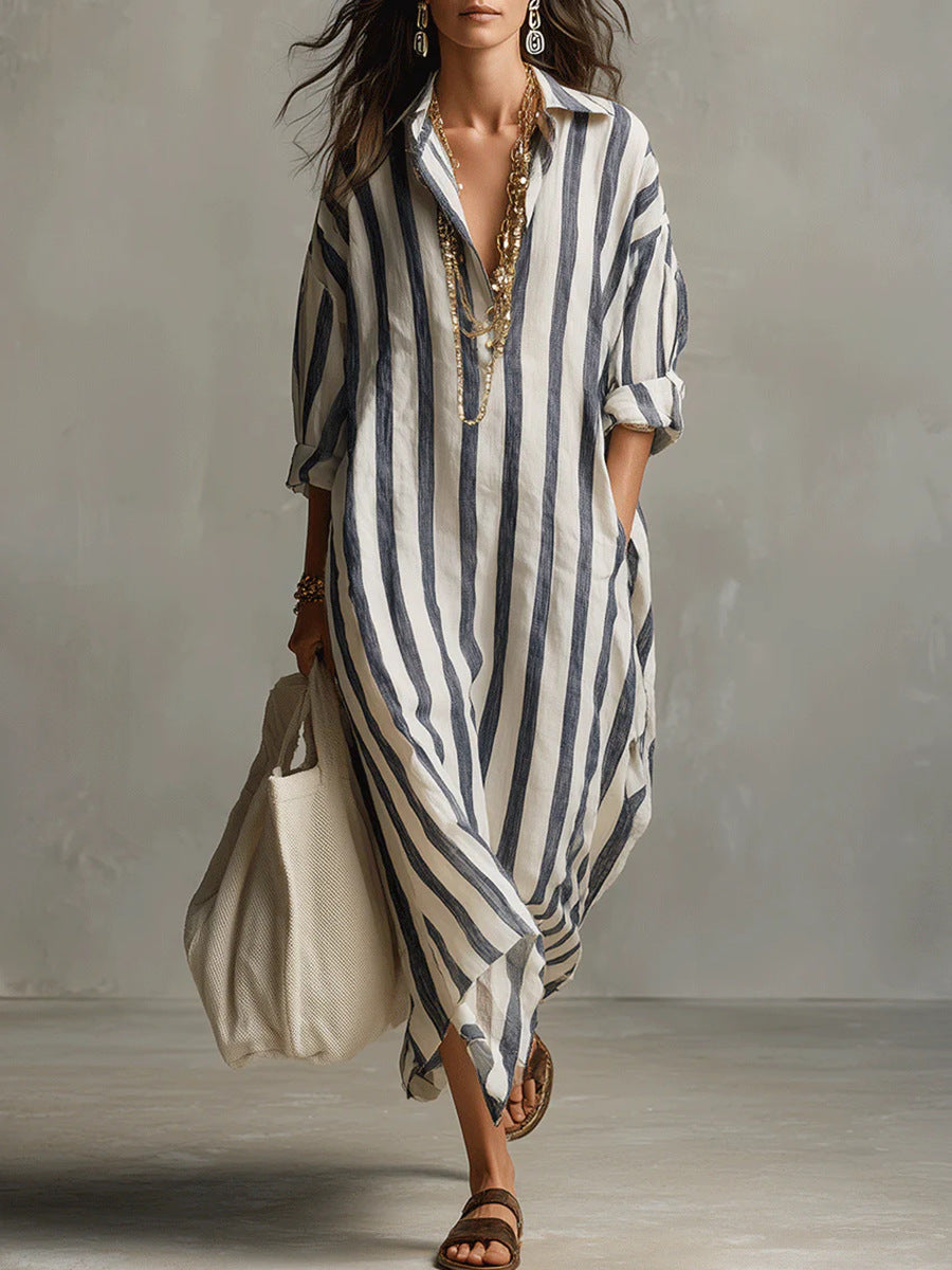 Xanthe - Breezy Linen Maxi Dress