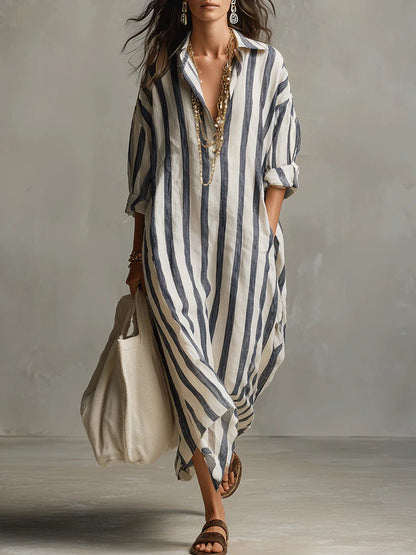 Xanthe - Breezy Linen Maxi Dress