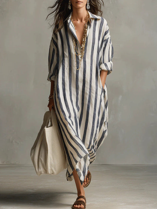 Xanthe - Breezy Linen Maxi Dress