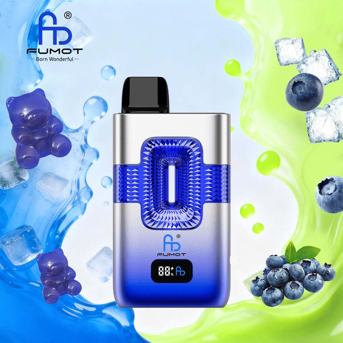 Fumot ECO 2in1 50000 50K Puffs Double Flavors Smart Display Original Rechargeable Disposable Vape