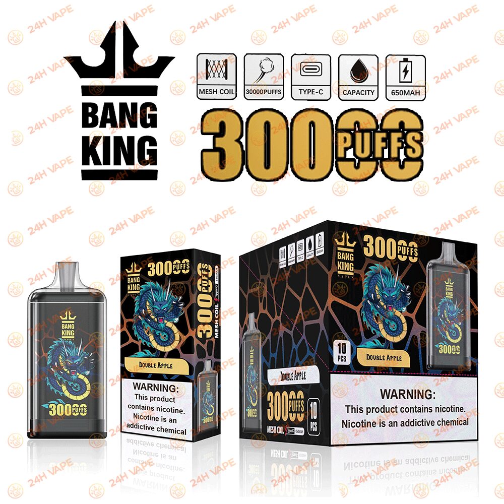 Bang King Crystal 30000 30K Puffs 2% 3% 5% Nicotine Hottest Disposable Vape