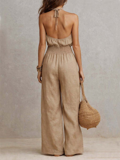 Elenie - Lightweight Halter-Neck Jumpsuit