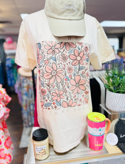Comfort Colors Floral It is Well Tee
