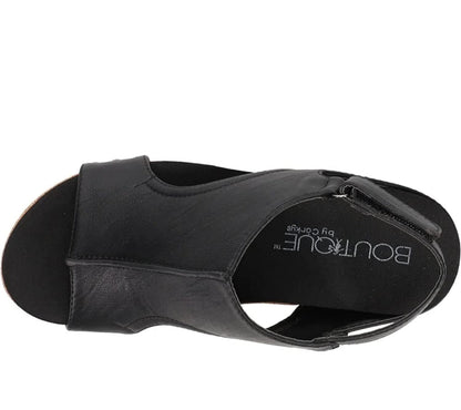 CORKYS Carley Black Smooth Wedge