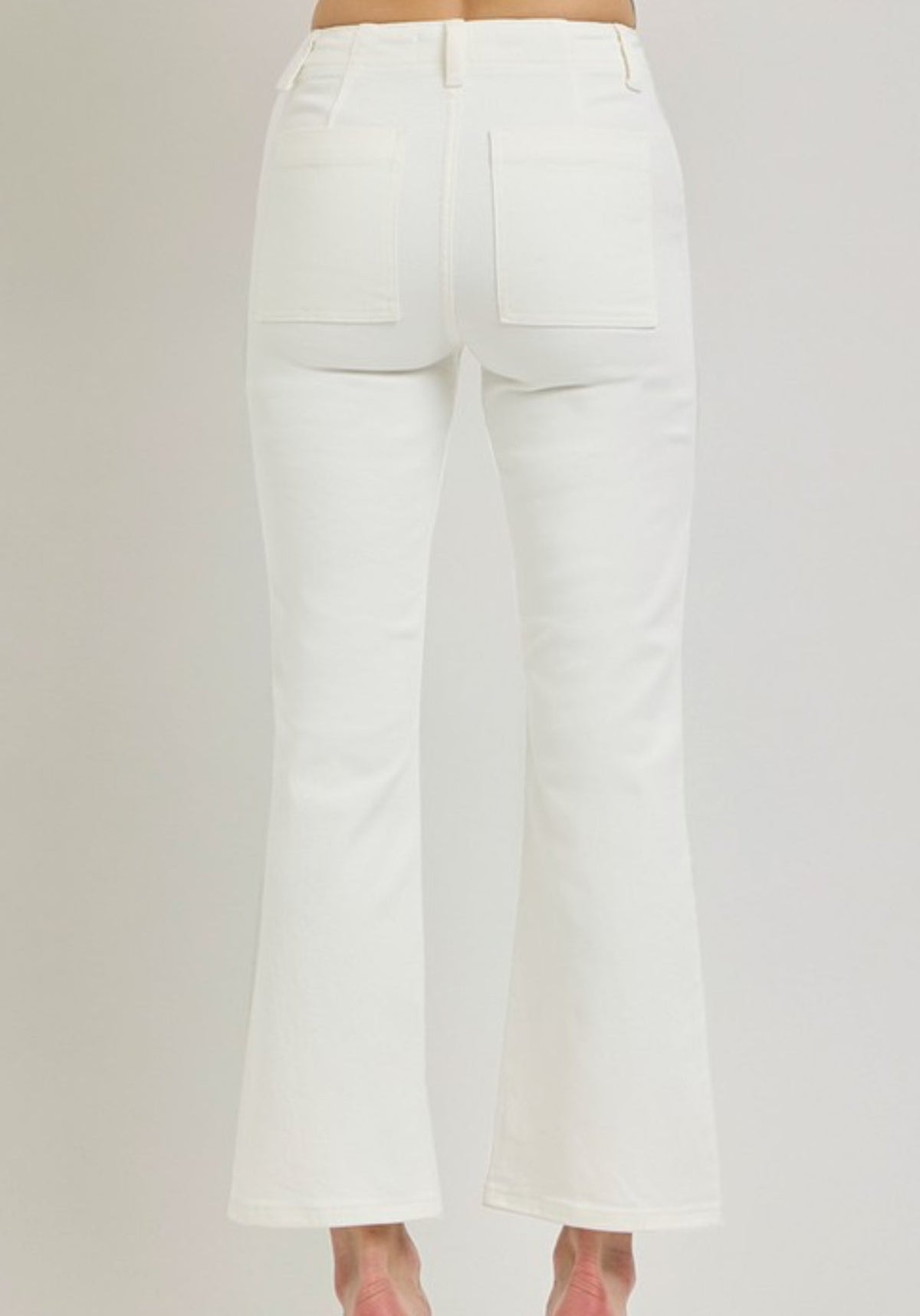 RISEN Hannah White Utility Crop Jean
