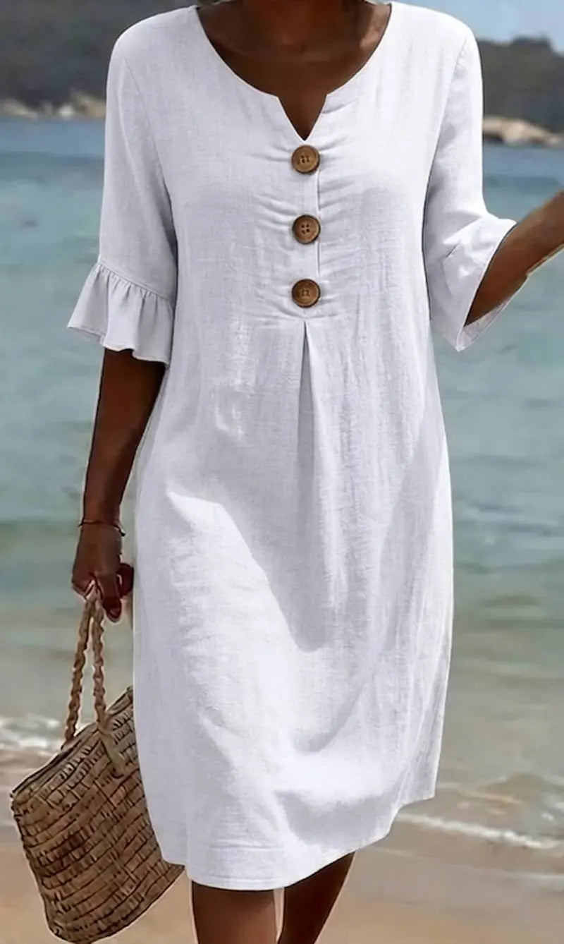 Jonquil - Button Front Casual Dress – nuovessa