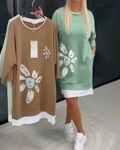 Helia - Soft-Touch Sweatshirt Dress