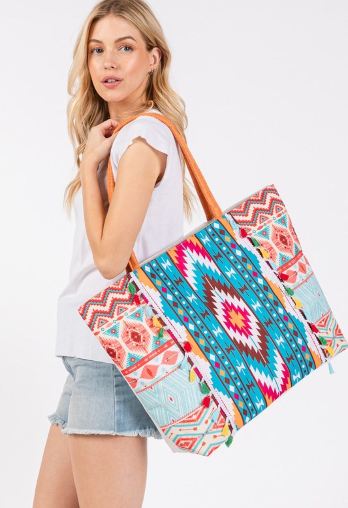 Briane Southwest Multi Mix Beach Travel Tote