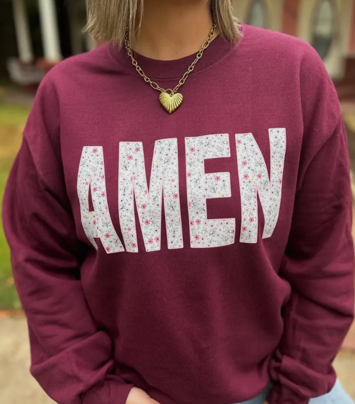 AMEN Floral Print Sweatshirt