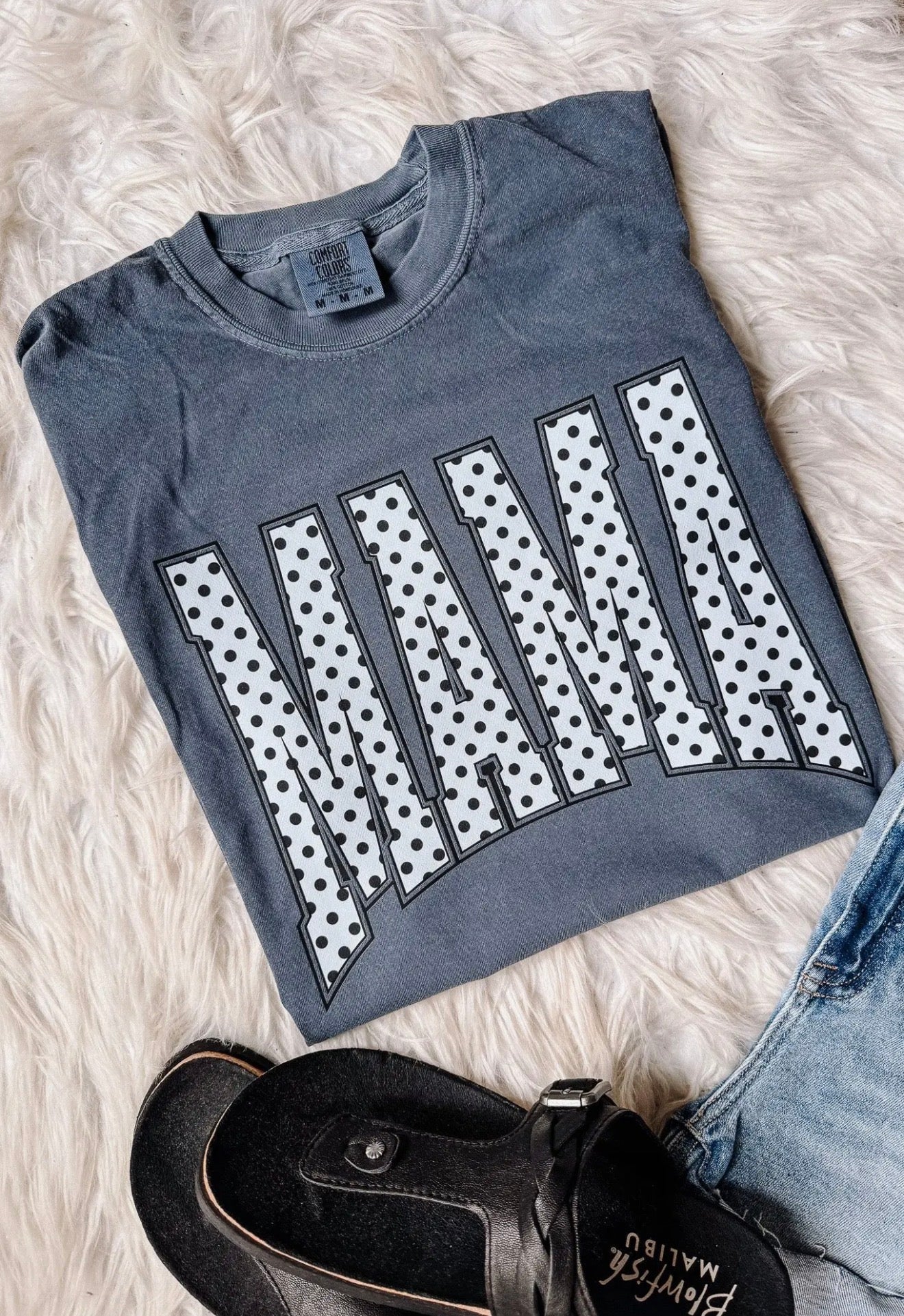 Comfort Colors Mama Polka Dot Tee
