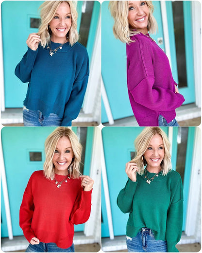 Classic Statement Sweater Teal