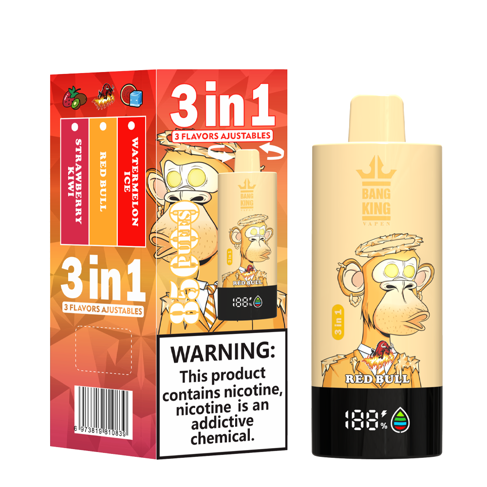 Bang King 85000 85k Puffs 3 in 1 Flavors Newest Original Rechargeable LCD Display Disposable Vape