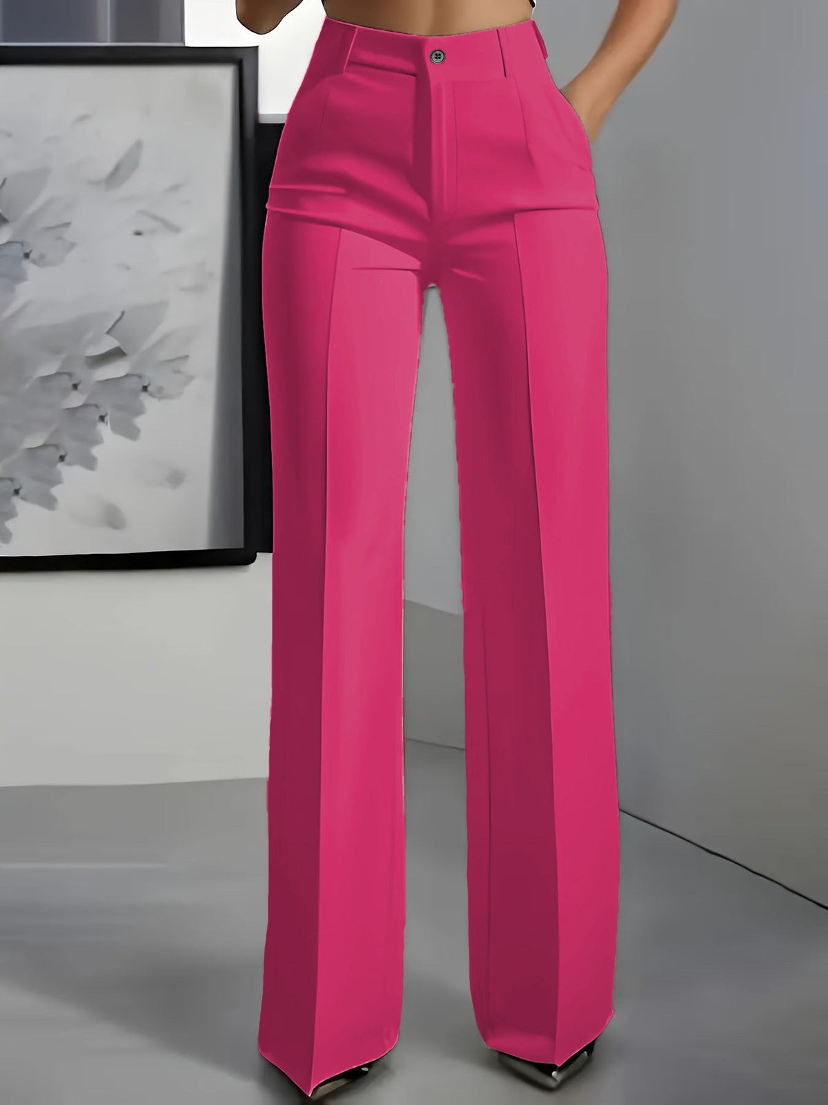Orelisse - High Waisted Wide Leg Trousers