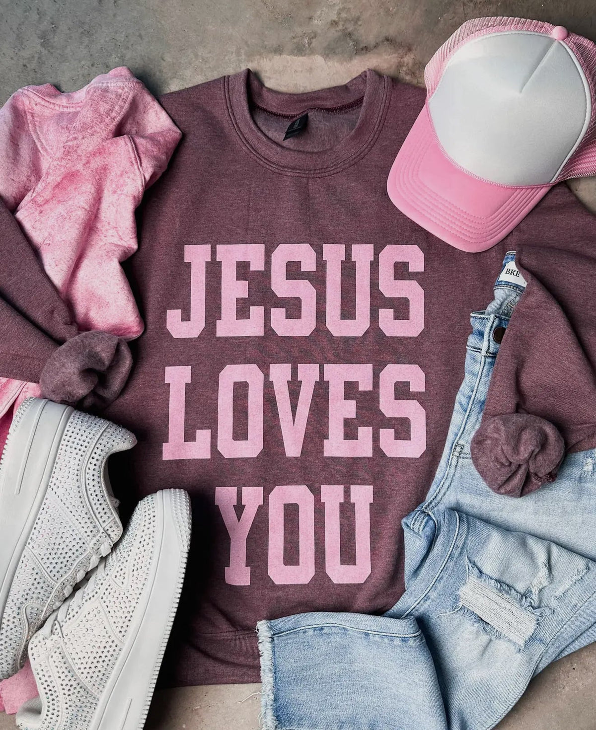 Jesus Loves You Graphic Sweatshirt