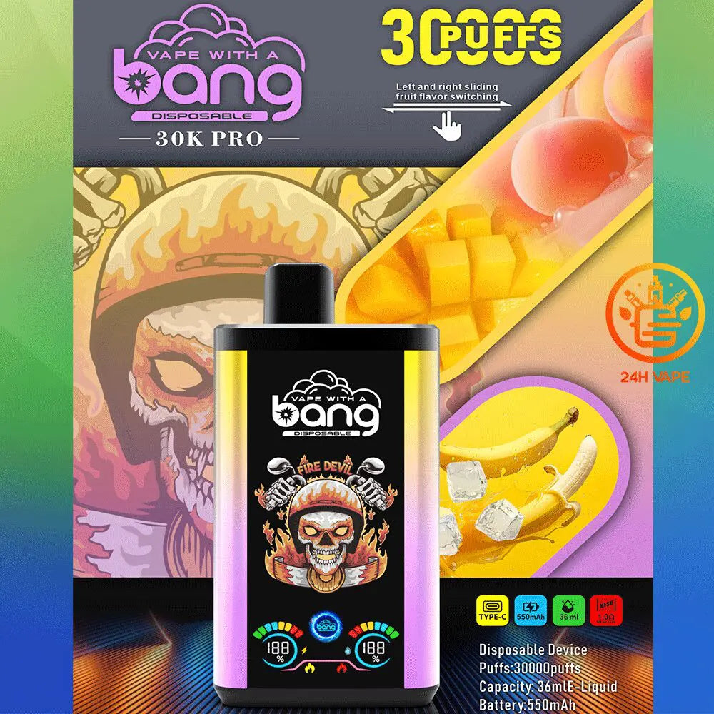 Bang 30K PRO 30000 Puffs Newest Dual Flavor LED Disposable Vape