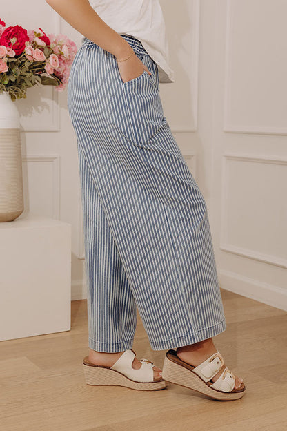UMGEE Stripe Washed Denim Pant