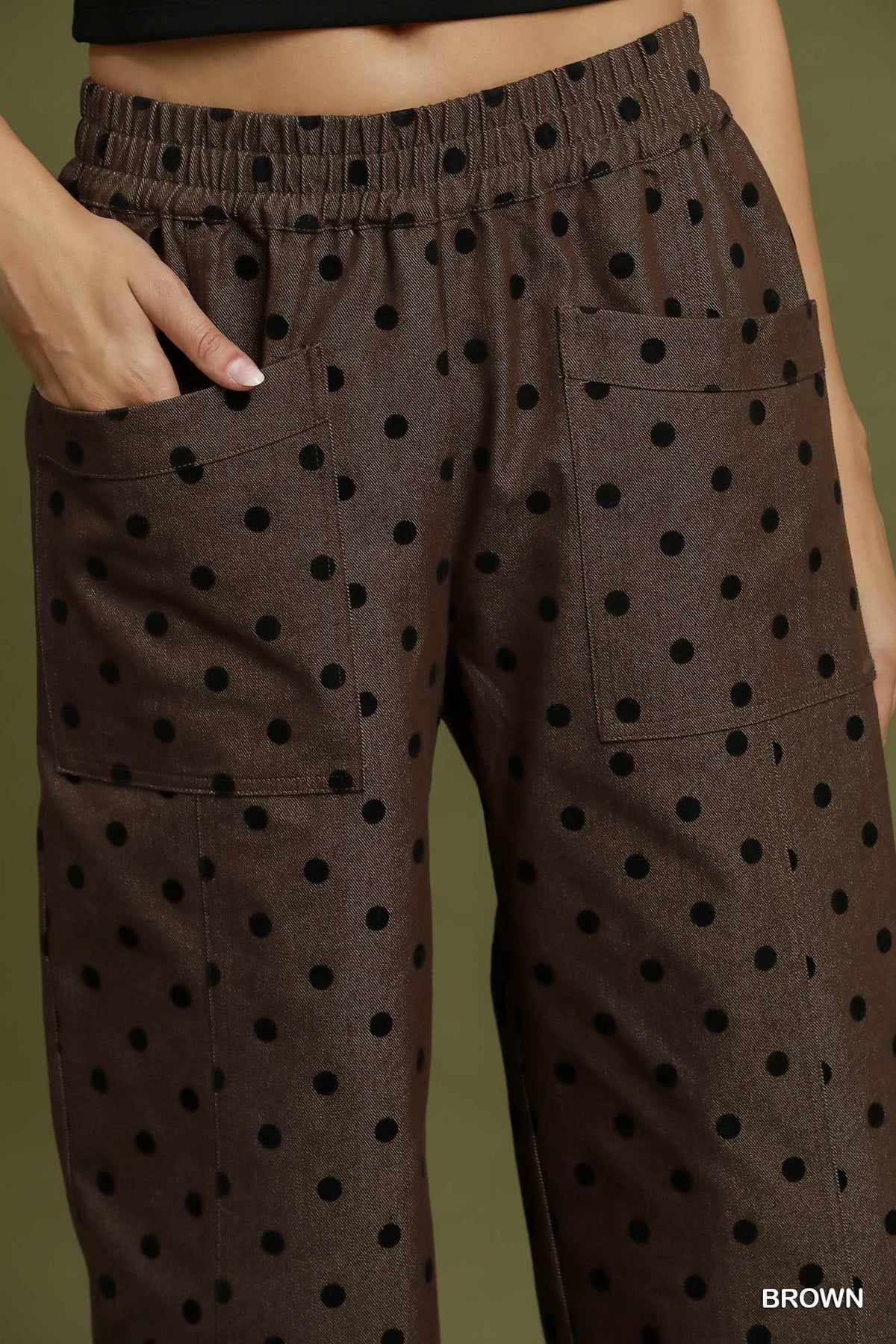 UMGEE Sutton Polka Dot Pant Brown Mix