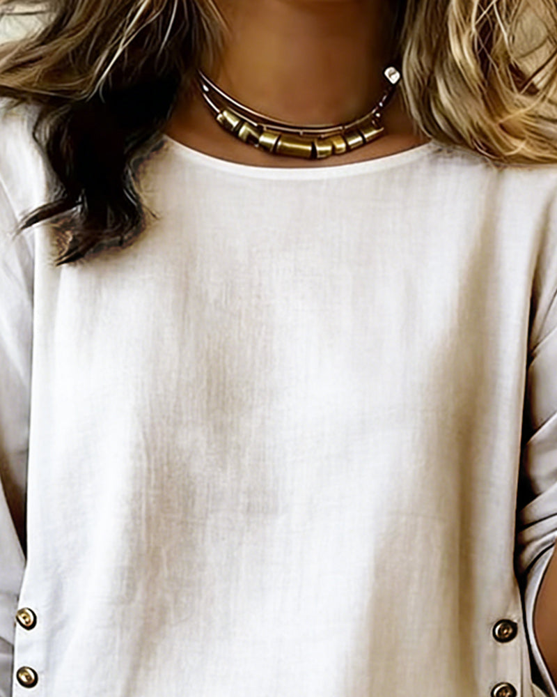 Loravyn - Soft-Touch Long-Sleeve Blouse