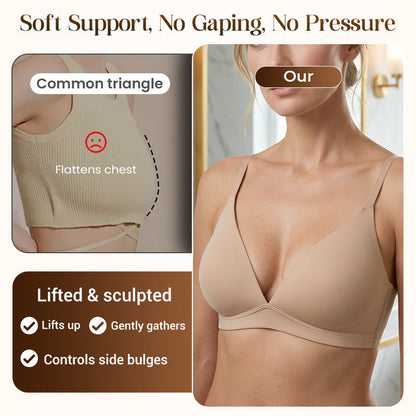 💥80K+ SOLD💞Women's Wire-Free Jelly Support Triangle Bralette