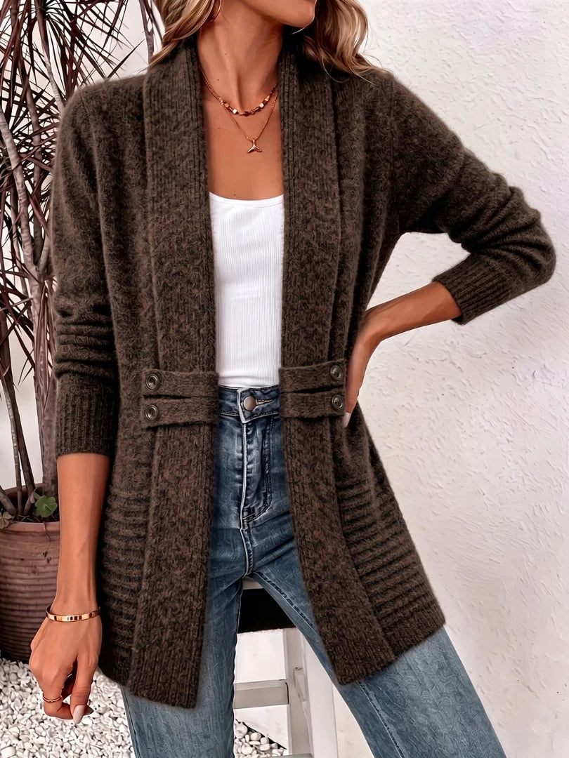 Womens Longline Knit Cardigan