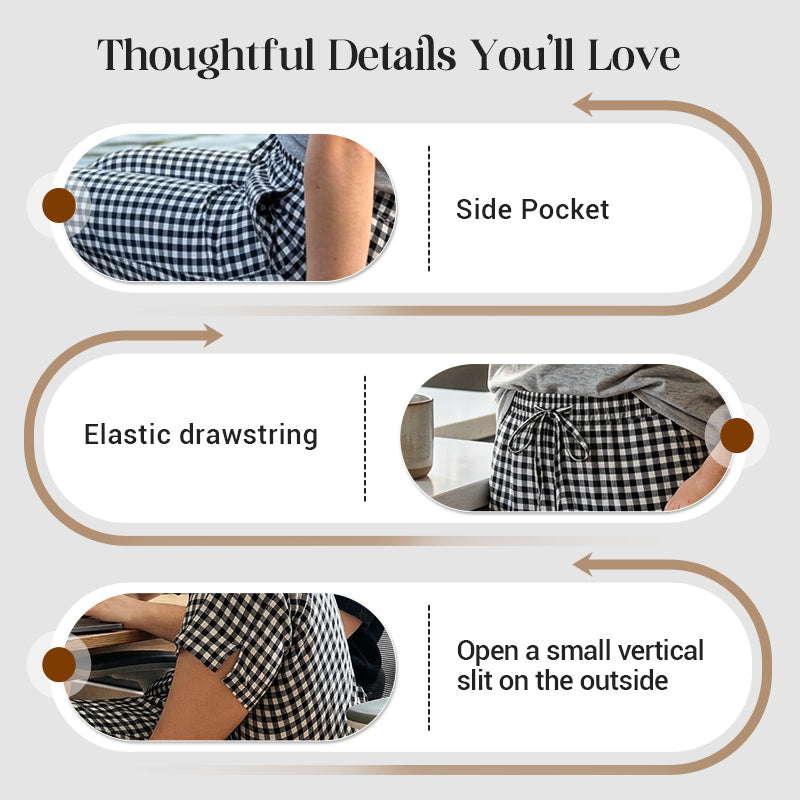 🔥 50% OFF TODAY! 👖 Women's Summer Plaid Capri Pants ✨ Lightweight, Breathable & Effortlessly Stylish