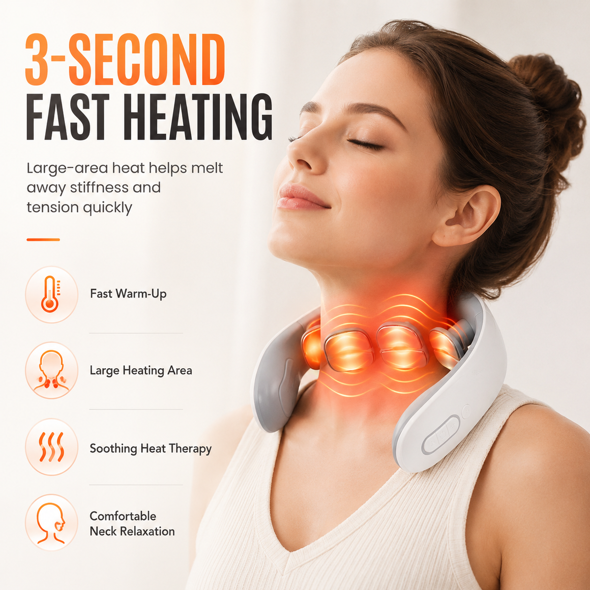 🔥 Hot Deal! Heated 4D Neck Massager 💆‍♂️ Portable 4D Neck Relaxer for Stress Relief & Pain Relief ✨