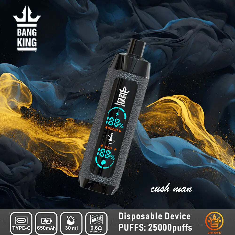 Bang King Shisha 25000 25K Puffs Newest LED Display Leather Disposable Vape Pen
