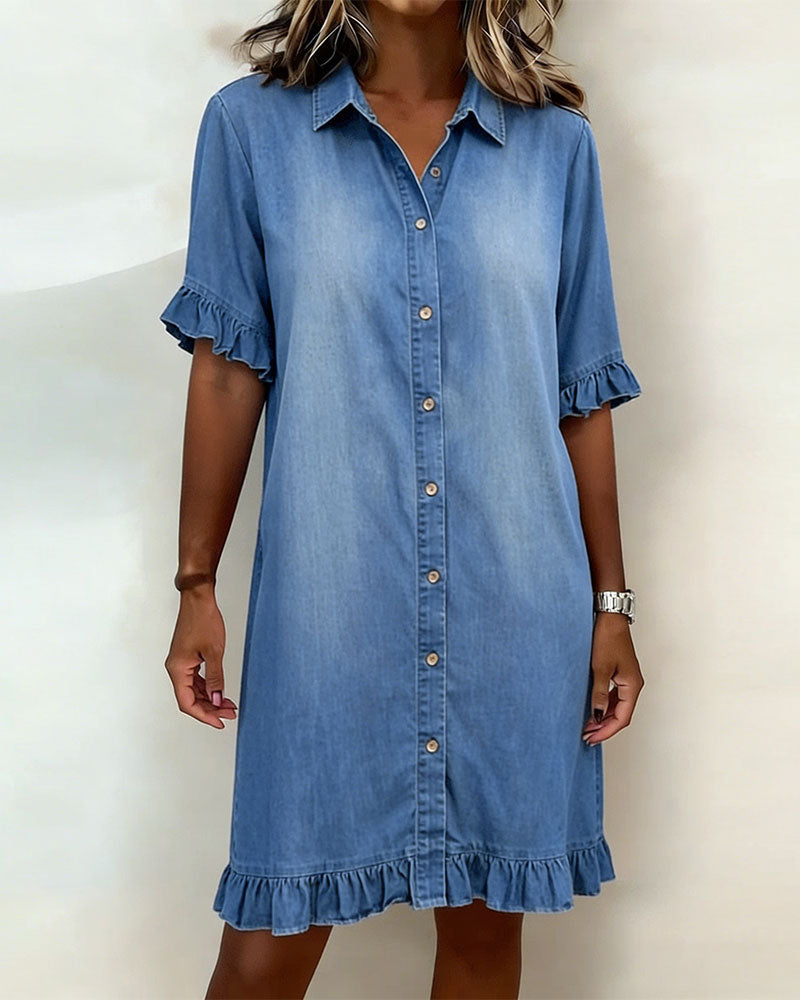 Kirella - Button Front Shirt Dress