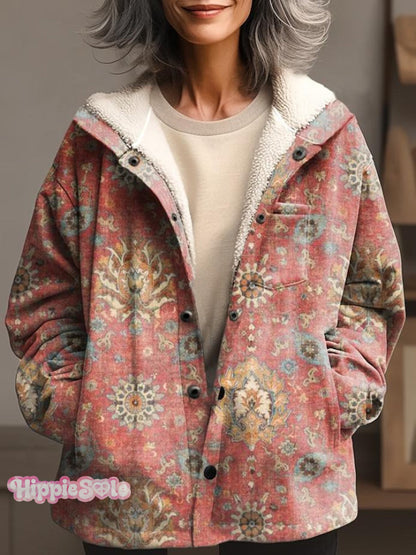Women's Ethnic Style Print Casual Long Sleeve Comfortable Cotton Shirt