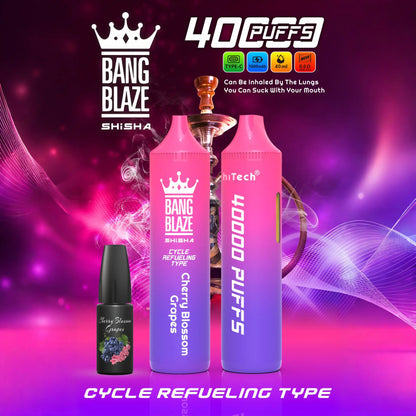 Bang Blaze 40k 40000 Puffs 2% 5% Nicotine Riginal Refillable Oil Vape