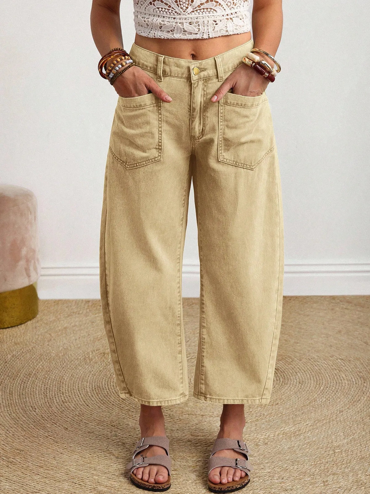 Women's Solid Color Casual Comfortable Jeans
