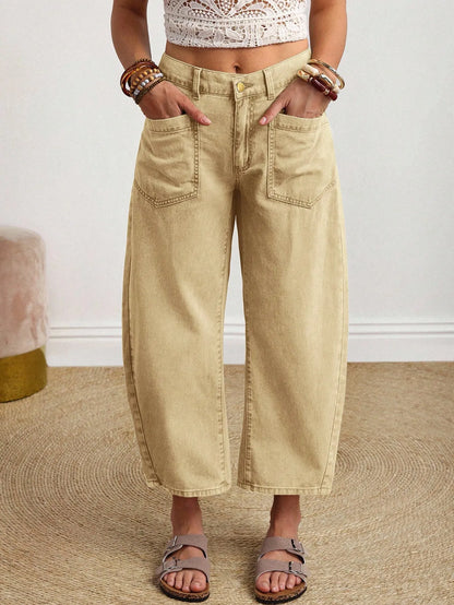 Women's Solid Color Casual Comfortable Jeans