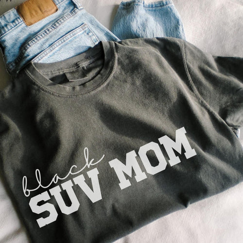 Comfort Colors Black SUV Mom Tee