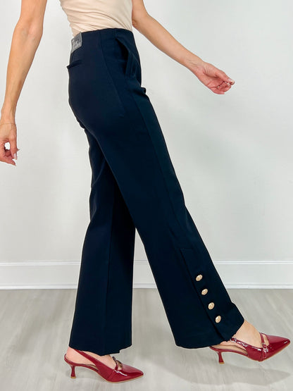 Gold Button Gala Straight Pant