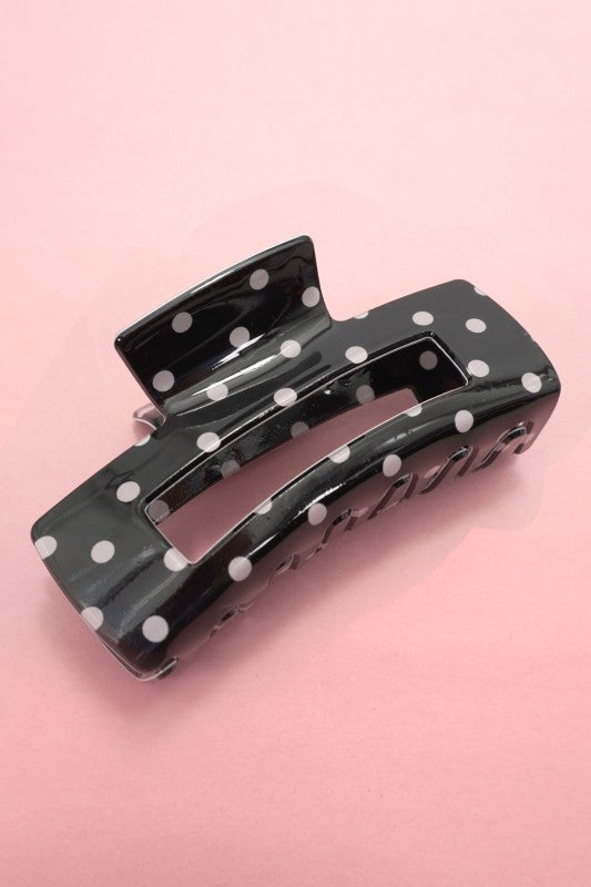 Black Polka Dot Hair Clip