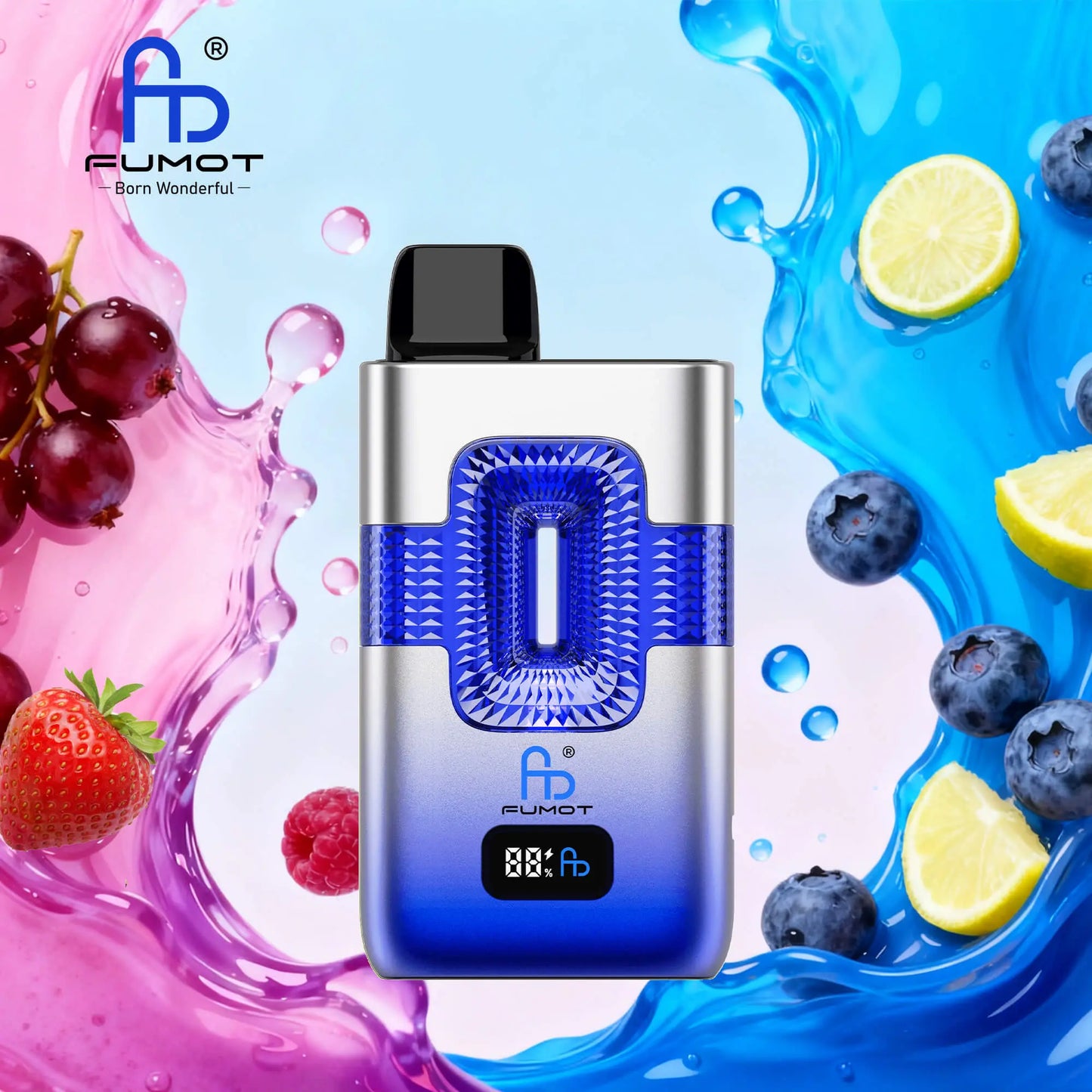 Fumot ECO 2in1 50000 50K Puffs Double Flavors Smart Display Original Rechargeable Disposable Vape