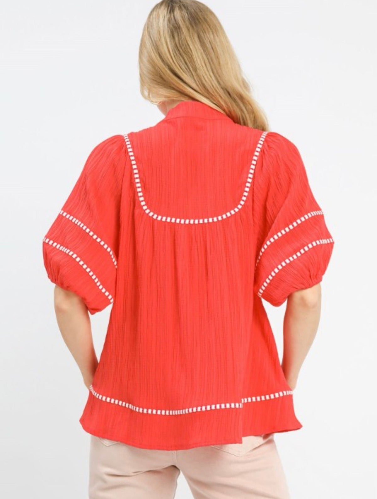 UMGEE Strawberry Contrast Top