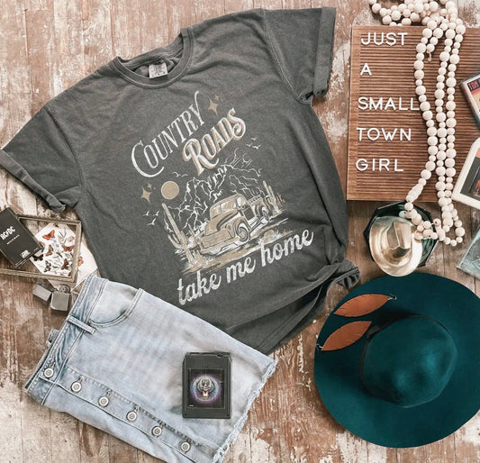 Comfort Colors Country Roads Vintage Tee