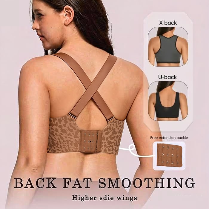 🏆LAST DAY SALE 50% OFF 🔥Super Firming Wirefree Jelly Bra with Leopard Print 👍