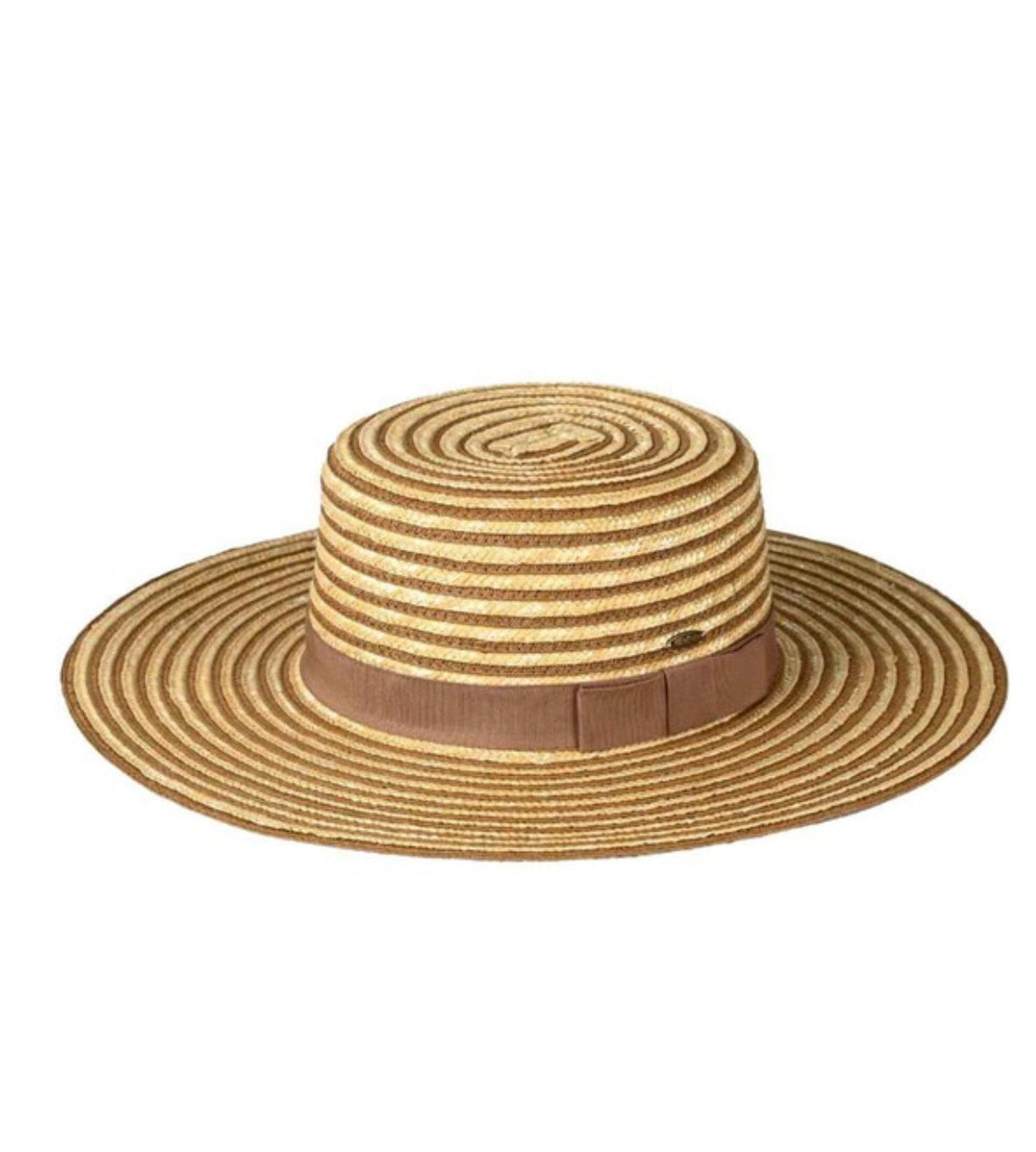 CC Brand Kara Striped Boater Hat