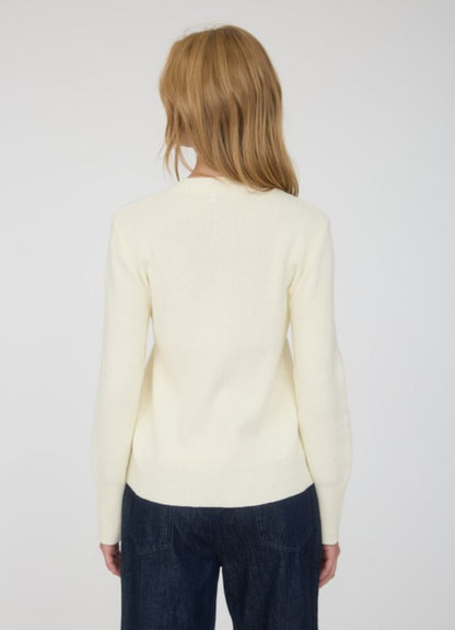 Button Up Cardigan Sweater Ivory Cream