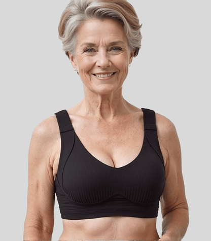 🌷 50% OFF – LIMITED TIME! 💕Subtle Striped Seamless Bra with W-Support ✨ Wire-Free Lift & Unmatched Comfort