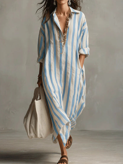 Xanthe - Breezy Linen Maxi Dress