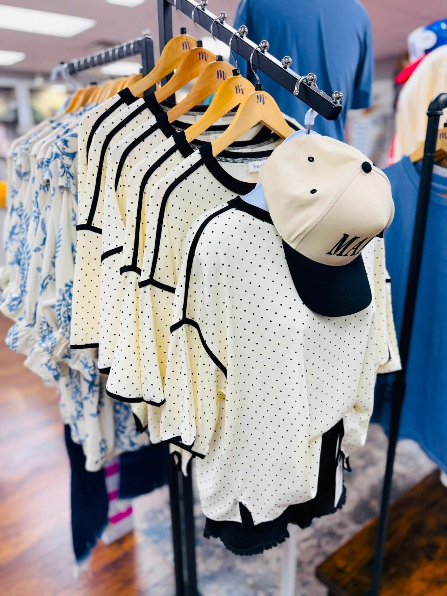 Ivory Polka Dot Knit Top