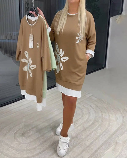 Helia - Soft-Touch Sweatshirt Dress