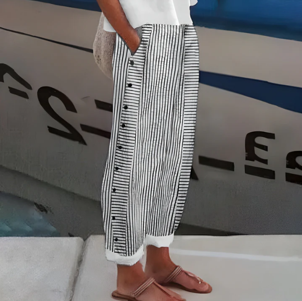 Yareli - Striped Wide Leg Trousers